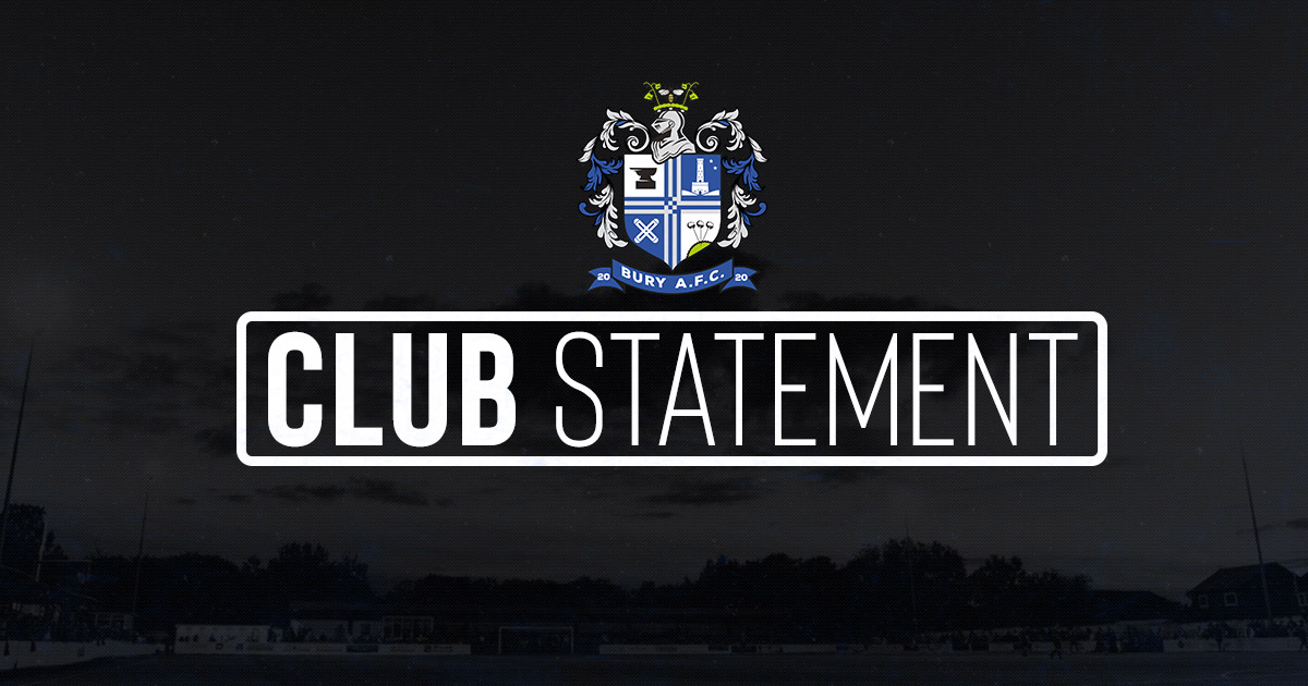 ⚪ 🔵 Trademark Result ⚪🔵

The UK Intellectual Property Office have made a decision on the application from Steve Dale to trademark the crest of Bury Football Club, which includes the town of Bury’s coat of arm in his own name.

Find out more buryafc.uk/2021/03/trade-…

#BuryAFC
