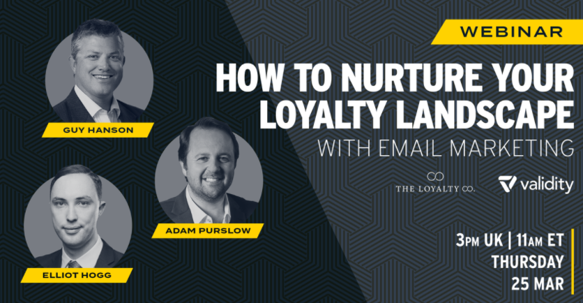 Join <a href="/GuyHanson/">Guy Hanson</a>, Elliot Hogg and <a href="/adampurslow/">Adam Purslow</a> at TheLoyaltyCo. on Thursday 25th March at 3pm UK / 11am ET to discuss the role #emailmarketing plays in serving the primary drivers of #customerloyalty : bit.ly/3sYbENC #cx #ecommerce #crm
