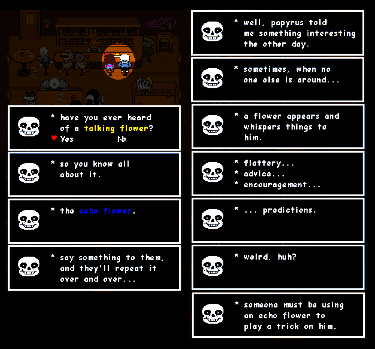 Semi Frequent Undertale Facts on X: * If you met Sans beforehand and then  reset, next time you meet Sans, Frisk will turn around and shake his hand  before he finishes his