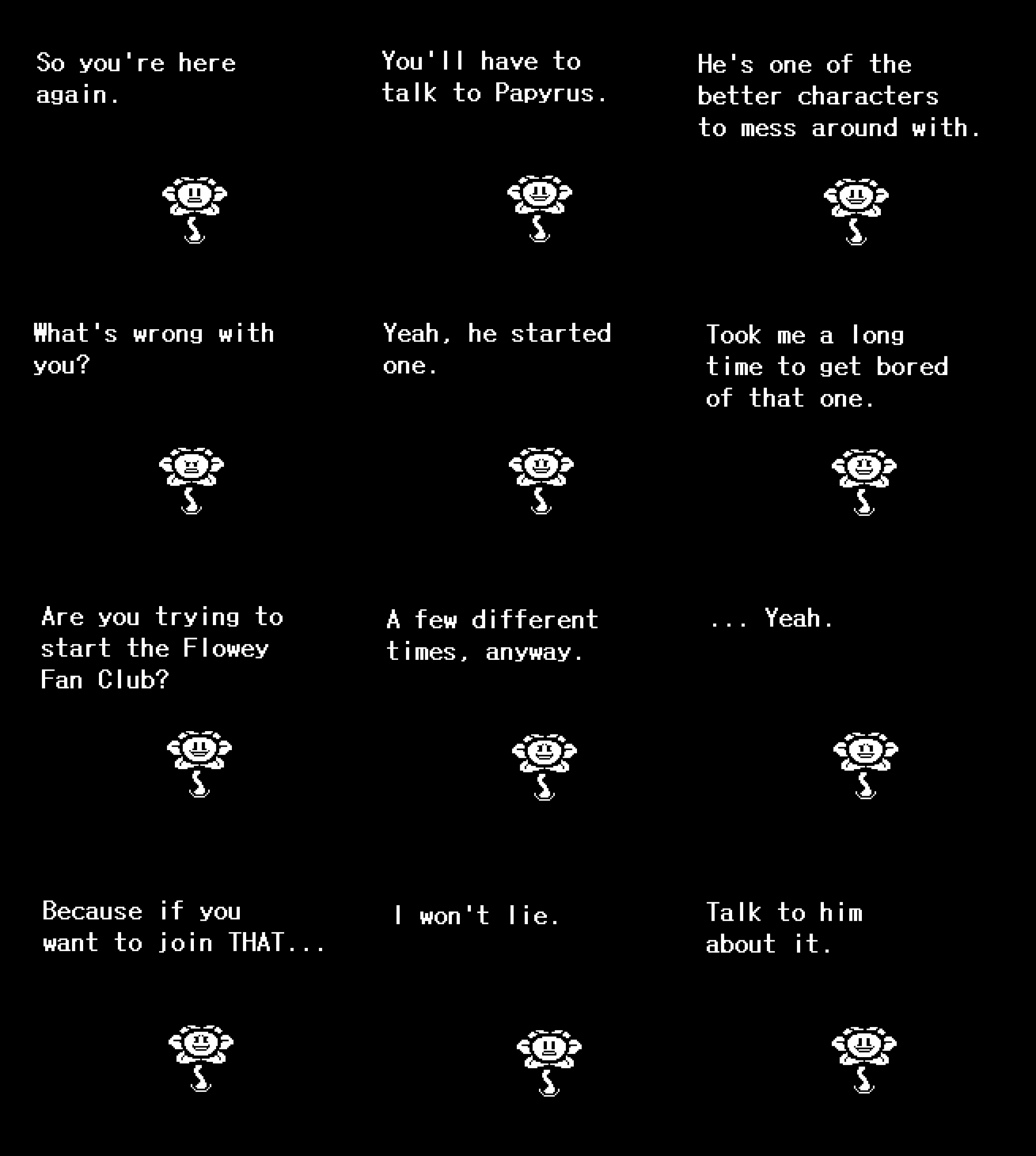 Undertale - Flowey Talks About Sans & Papyrus (BIG SPOILERS) 