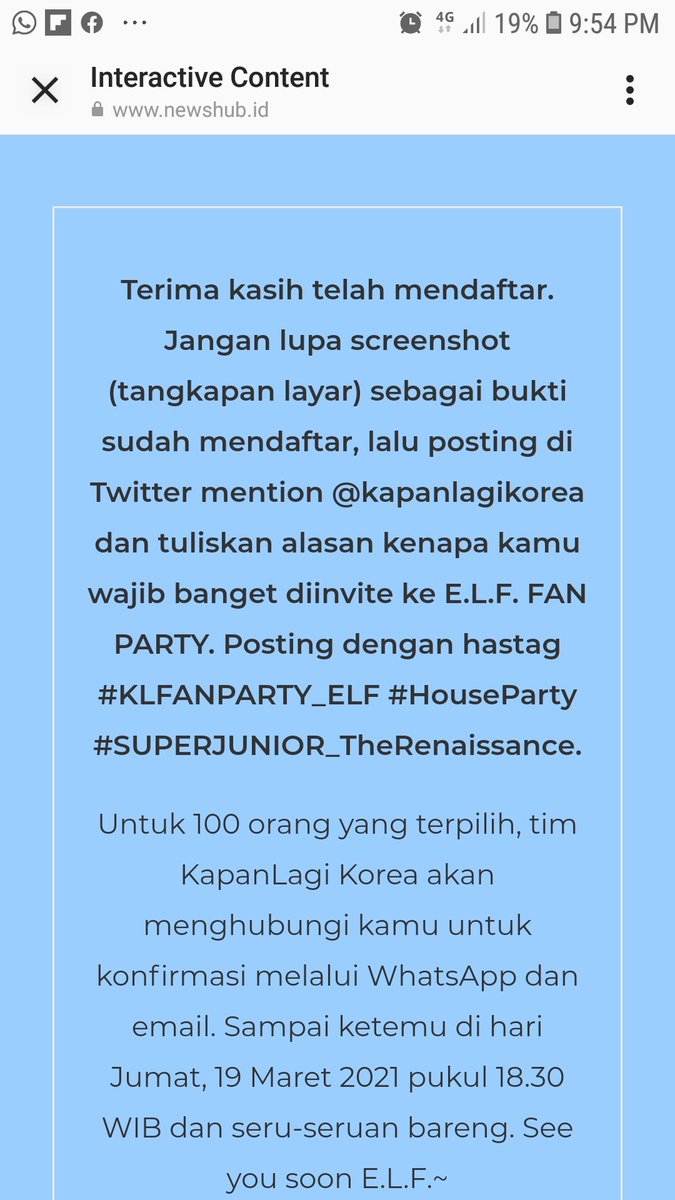 ewiyoko's tweet photo. @KapanlagiKorea #KLFANPARTY #HouseParty #SUPERJUNIOR_HouseParty, ikutan krn ini comebacknya S7JU @SJofficial 15 Tahun debut &amp; alhum ke 10. Jadi spesial.bgt. https://t.co/Q0L0dOK72s
