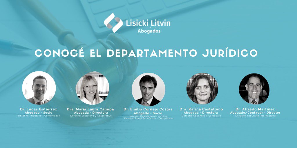 Lisicki, Litvin & Abelovich (@lisickilitvin) on Twitter photo Conoce el Departamento JurĂdico de #LisickiLitvin & Asoc.
Liderado por el Dr. Emilio Cornejo Costas (<a href="/emiliocornejoll/">Emilio Cornejo Costa</a>), Socio, Magister en Derecho Penal EconĂłmico y Empresarial
¡Conocenos! lnkd.in/dPJh8RT Conoce el Departamento JurĂdico de #LisickiLitvin & Asoc.
Liderado por el Dr. Emilio Cornejo Costas (<a href="/emiliocornejoll/">Emilio Cornejo Costa</a>), Socio, Magister en Derecho Penal EconĂłmico y Empresarial
¡Conocenos! lnkd.in/dPJh8RT