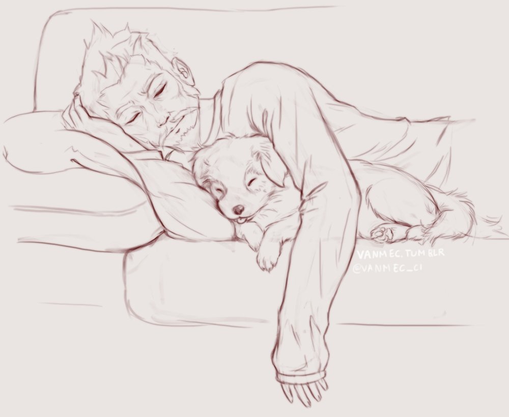Zane Flynt napping with a puppy :3

#borderlands #borderlands3