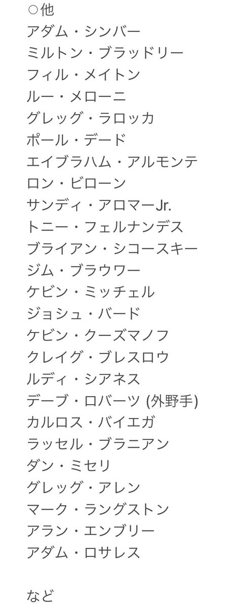 Cleとsdの両球団に在籍した選手を言う Twitter Search