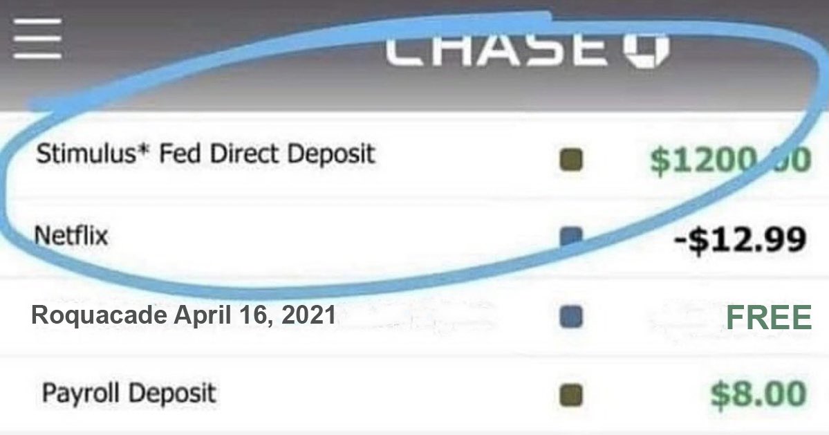 When the stimmy hit...