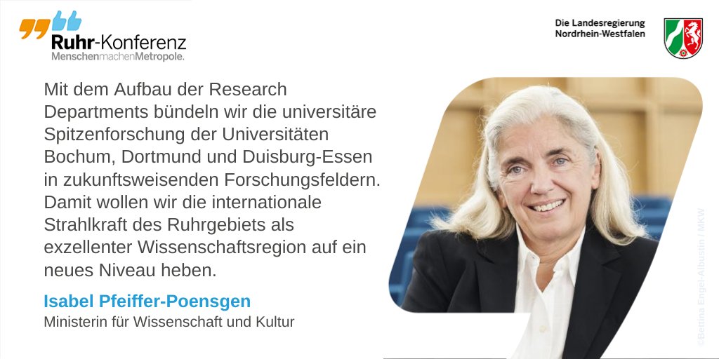 RuhrKonferenz's tweet photo. In den Research Departments der @uniallianz wird künftig Wissen gebündelt - aus Forschungsfeldern wie Datenwissenschaften, Arzneimittelforschung oder der Entwicklung neuartiger Energiesysteme. So entsteht ein hochinnovativer Universitätsverbund in der #Chancenregion #Ruhrgebiet. https://t.co/ilWbBgB7xk