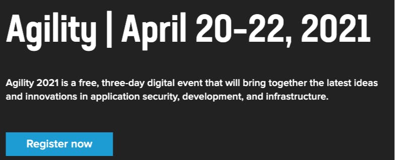 M_Thiffault's tweet photo. Agility is back and Virtual again. This is one of the best events we hold for training and info on EVERYTHING F5 -- Don't forget to sign up.  https://t.co/5gfYCiI1AM https://t.co/bGrx90p7DN