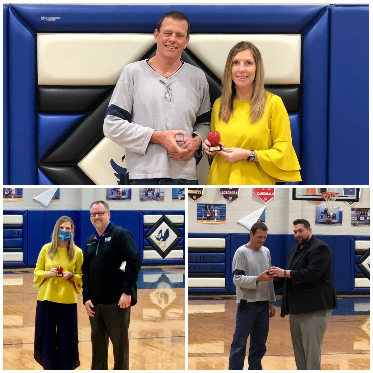 NENbluejays's tweet photo. Congratulations to our Northeast Nodaway Teacher of the Year, 1st grade teacher Carrie Coulter! Congratulations also go out to our Support Staff of the Year, Casey Schmidt, maintenance. #NENPride #PromoteGreatness https://t.co/GqmV9LxtUe