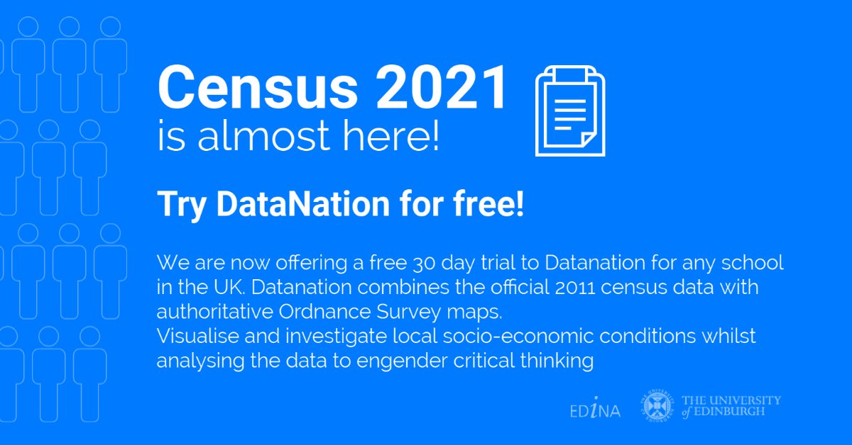DataNation (@edinadatanation) on Twitter photo #Census2021 is almost here! We are offering a FREE 30-day trial for any schools in the UK. Visualise, explore and investigate the 2011 census data with <a href="/OrdnanceSurvey/">Ordnance Survey</a> maps. Check out DataNation here: bit.ly/3cI04ju Start your free trial now: bit.ly/38UIS95 #Census2021 is almost here! We are offering a FREE 30-day trial for any schools in the UK. Visualise, explore and investigate the 2011 census data with <a href="/OrdnanceSurvey/">Ordnance Survey</a> maps. Check out DataNation here: bit.ly/3cI04ju Start your free trial now: bit.ly/38UIS95