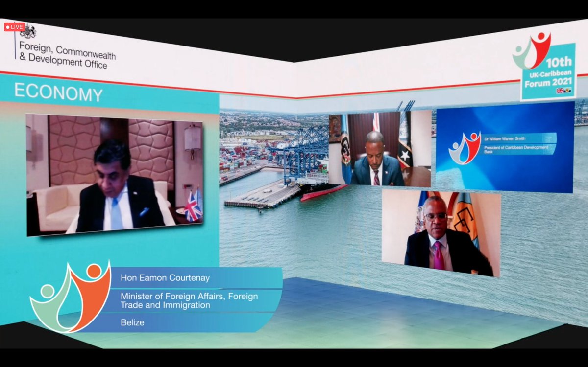 Foreign Minister Eamon Courtenay speaking a the U.K.-Caribbean Forum on rebuilding economic resilience.  #UKCaribbeanForum