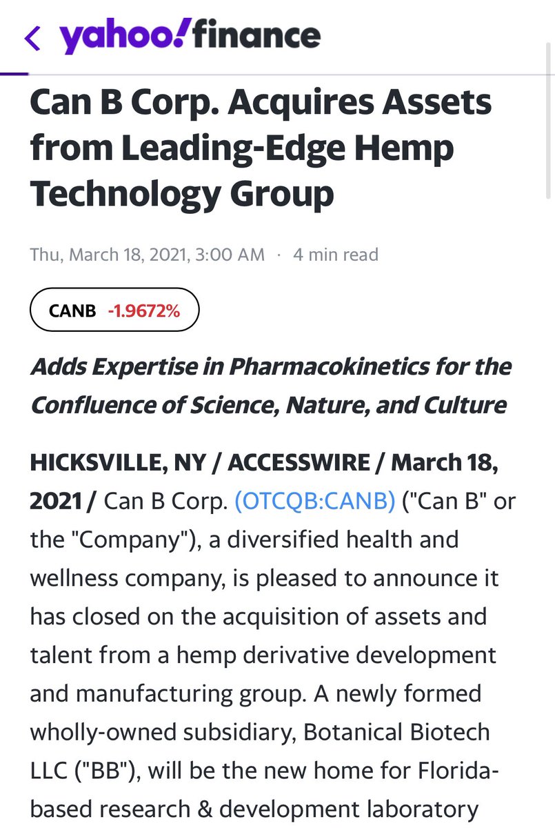 CanBCorp's tweet photo. Can B Corp. Acquires Assets from Leading-Edge Hemp Technology Group
https://t.co/60WXXrEeE9 https://t.co/TbipKE5OAa