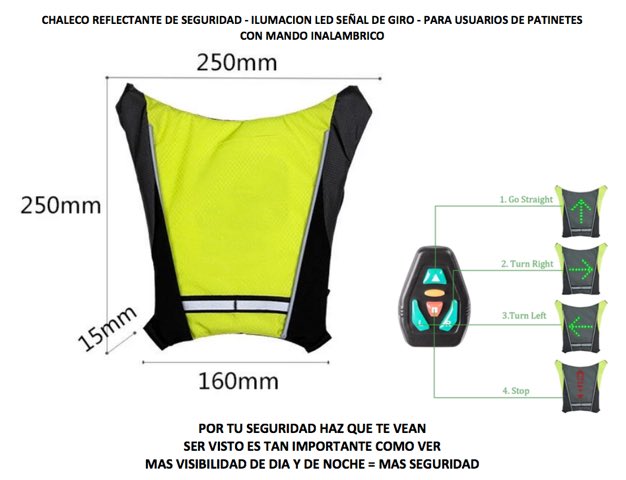 JACpcb's tweet photo. CHALECO DE SEGURIDAD REFLECTANTE - LUZ DE LED SEÑALIZACIÓN SITUACIÓN ESPECÍFICO PARA USUARIOS PATINETES ELÉCTRICOS POR TU SEGURIDAD HAZ QUE TE VEAN https://t.co/1nZ1s6M68W
