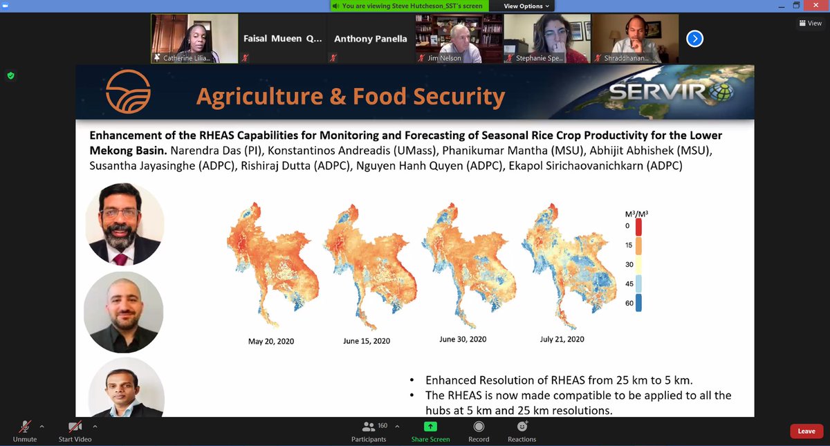 Faisal_Mueen's tweet photo. glimpses from @SERVIRGlobal  Applied Science Team's work on translating #EarthObservation science into actionable information for food security decisions across the continents.
#Space2Village #EO4Good #sage2021 https://t.co/2QRzOqemTj
