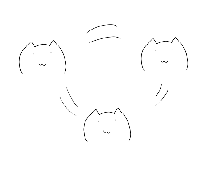 @yigami 案を考えれば考えるほど意味不明なイラストになったので(全身巨大ねことか三位一体ねことか)今回は諦め 