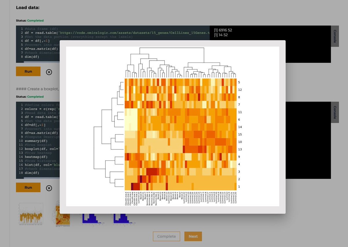 OmicsLogic's tweet image. The Data Visualization course guides you to understand the raw data, clear noise if any and use code to visualize the data in a scatterplot, boxplot or a histogram as shown in the photo. 

Take the course - bit.ly/36PnRfb

#R #Bioinformatics #histogram #datavisualization