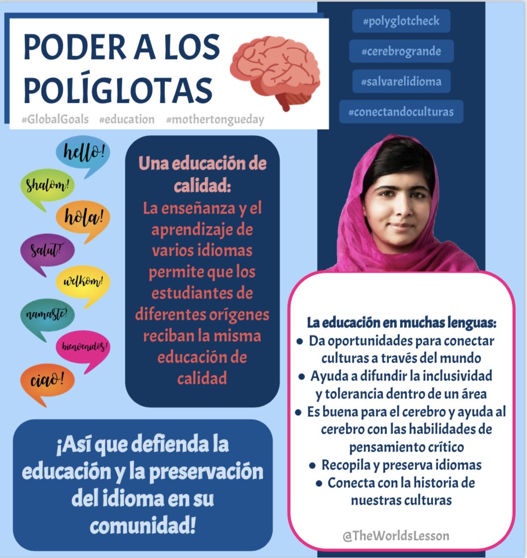 keelin_reilly's tweet image. ¡Poder a los políglotas! @TheWorldsLesson @AnawlTeach @OaktonHS #globalgoals #mothertongueday #polyglotcheck #cerebrogrande #salvarelidioma #conectandoculturas #education #WEAREOAKTON
