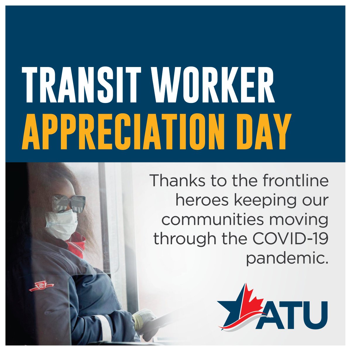 Today is #transitworkerappreciationday, a day to thank workers who provide vitally needed mobility to millions, often at unacceptable risk to themselves during the pandemic.

True #transitequity includes workers' rights - today and every day.