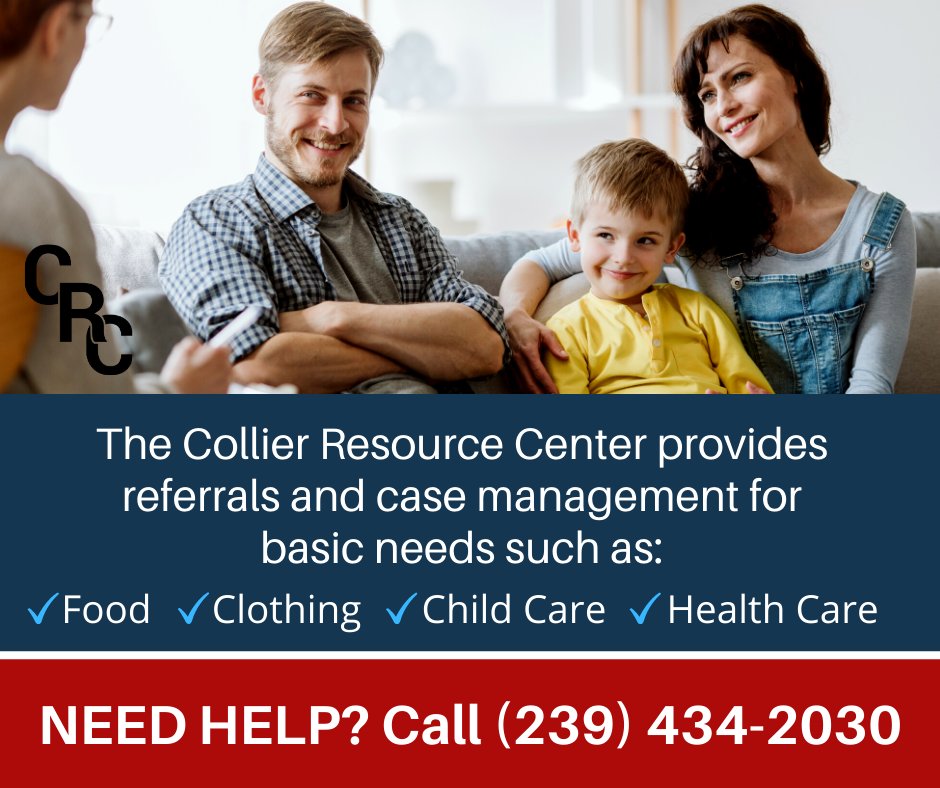 CollierCenter's tweet image. If you or someone you know needs help, CRC is here to help connect people with local services. Free and confidential. For assistance, call (239) 434-2030.
#naplesfl #immokalee #goldengateparksf #swflstrong #colliercounty #naplespark #swfl
