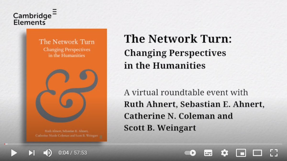 CUP_LitPerform's tweet image. Watch an Online panel with the authors of &apos;The Network Turn: Changing Perspectives in the Humanities&apos; at ow.ly/Ivsw50E0cRR

#Networking #NetworkData #OpenAccess #CambridgeElements