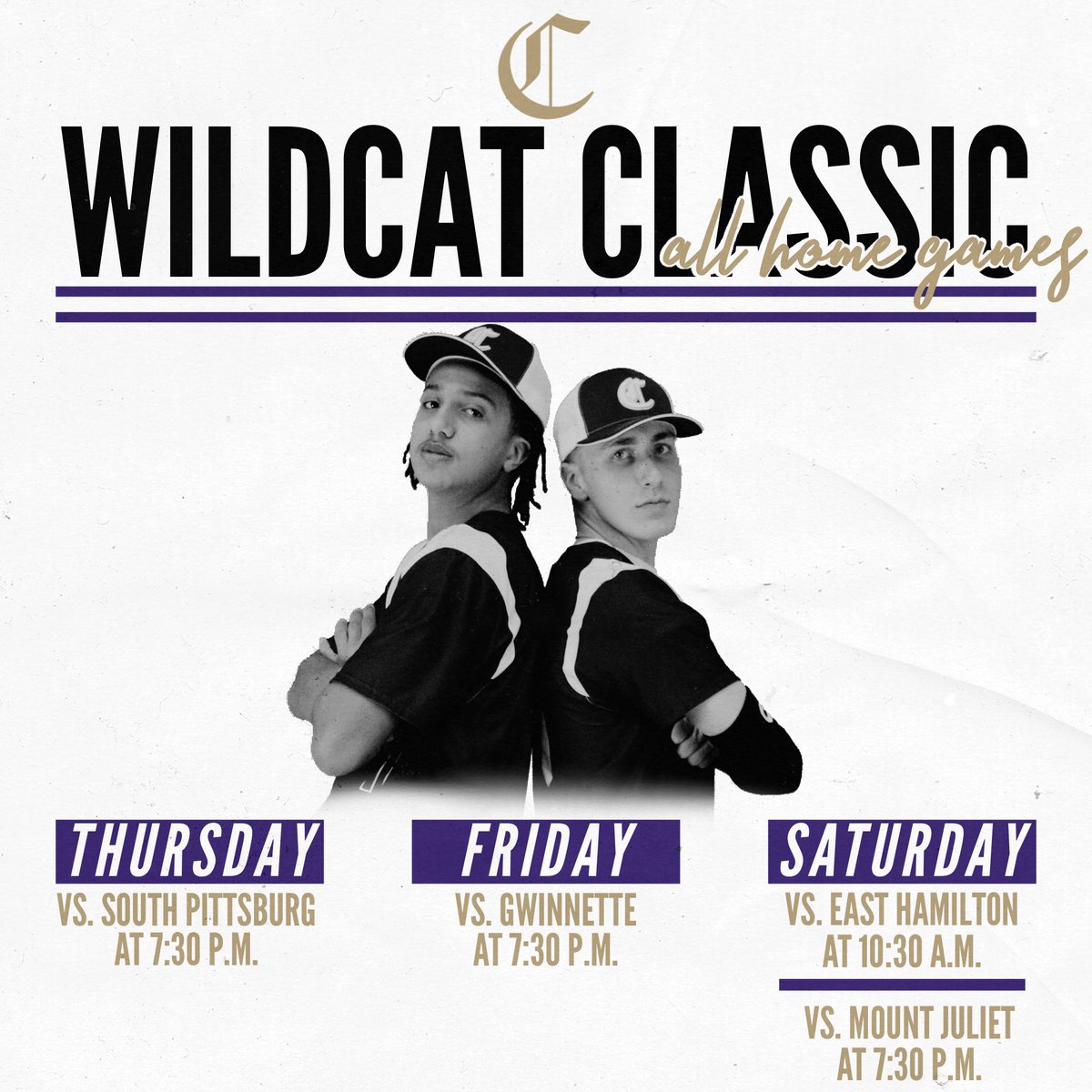Join us for our first tournament of the season. Come out and support the Pounders at Gene Lively stadium for the Wildcat Classic!