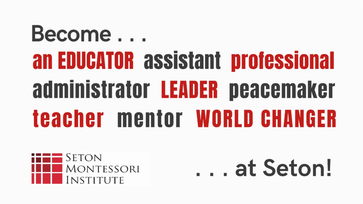 AnnaPPerry's tweet image. Upcoming Events at Seton Montessori Institute conta.cc/3txz3pr