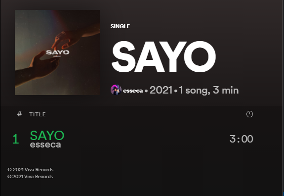 esseca_'s tweet photo. ๐จNew Release ๐จ
"SAYO" is now out on Spotify, Itunes and all Digital Stores!
Stream:
https://t.co/GgBBzhBaLz
#essecatits
#prodbynj https://t.co/ExwjWarkkW