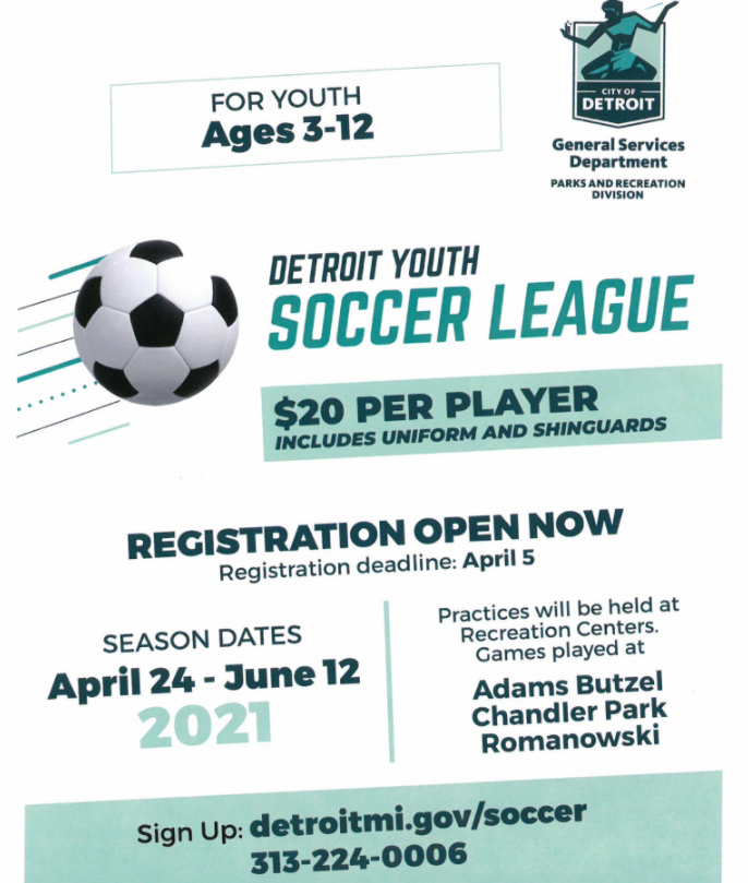 Detroit Youth Soccer League. $20 per player. 😀⚽

#Detroit #share #Soccer #Youth