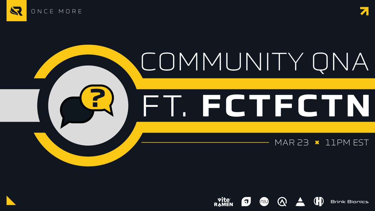 Remember when we asked if you had questions for someone in the pro-comp OW scene?

March 23rd @ 11pm EST, welcome Overwatch coach <a href="/FCTFCTN/">Russell Campbell</a> (Valiant, Outlaws, '17OWWC) for our 1st QnA!🤯

Join our Discord to ask questions🔥

🔗 discord.com/invite/xFZhf4x
#OnceMore✨

RevRewards Event