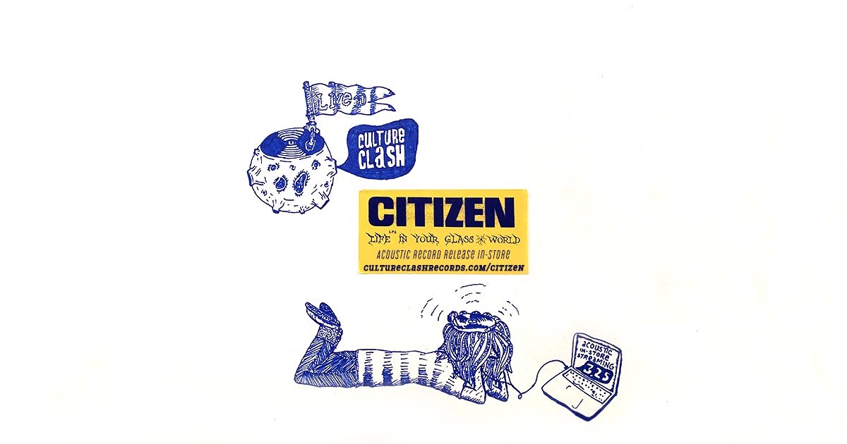 3.25 @ 7PM EST - Toledo's own Citizen hits Culture Clash's downtown stage with performing acoustic highlights from "Life In Your Glass World," out 3.26!
Mat, Nick, and Eric played to just us and our cameras to share this safe, special record release show!
cultureclashrecords.com/citizen