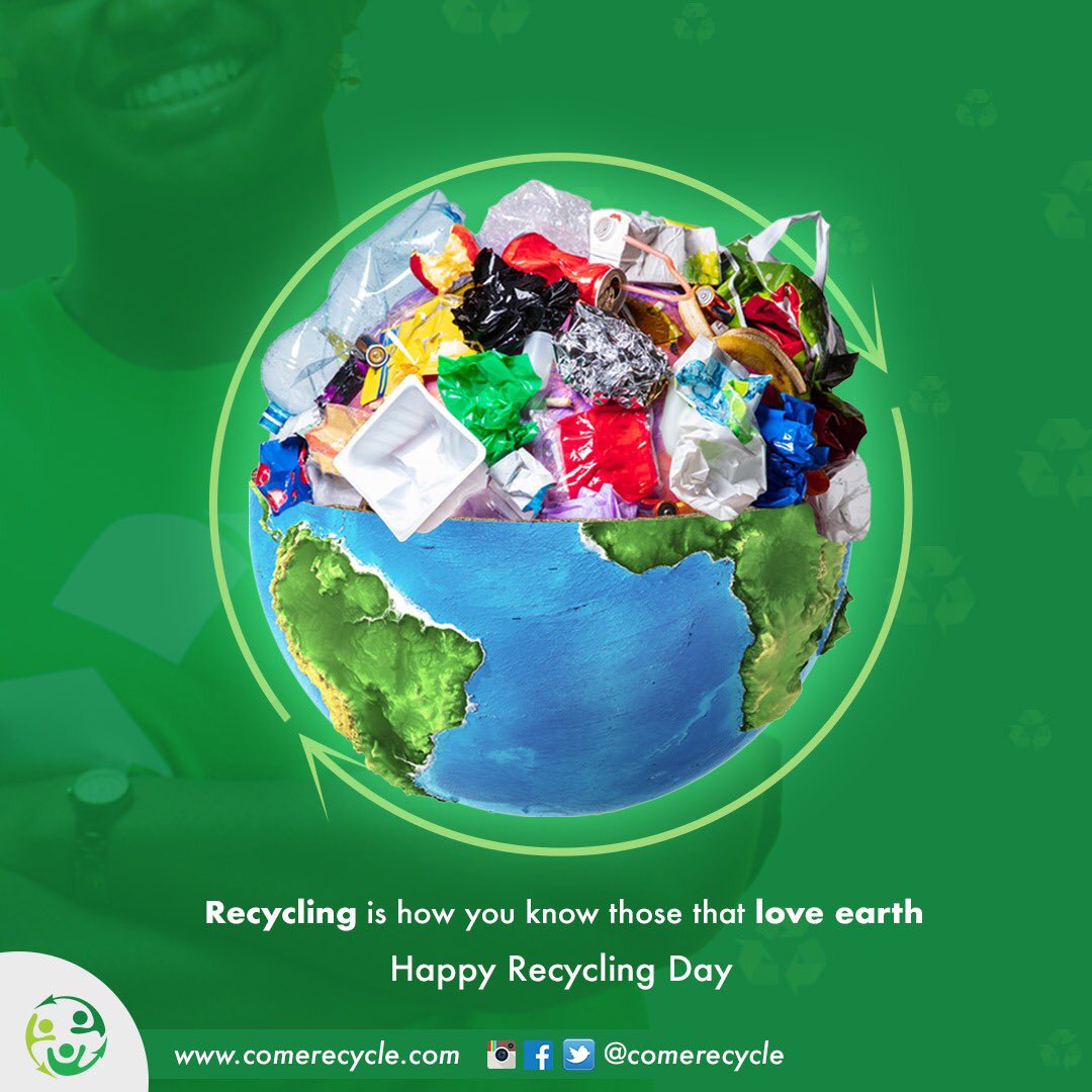 ComeRecycle's tweet photo. As we celebrate World Recycling day, we celebrate those who are keeping our planet alive, our environmental healthy, and our future possible. 

Happy World Recycling Day.
Visit https://t.co/1hF71OoWSa

#recycling #recycle #upcycling #zerowaste #sustainability #reuse #ecofriendly https://t.co/0nrA0JFmmf