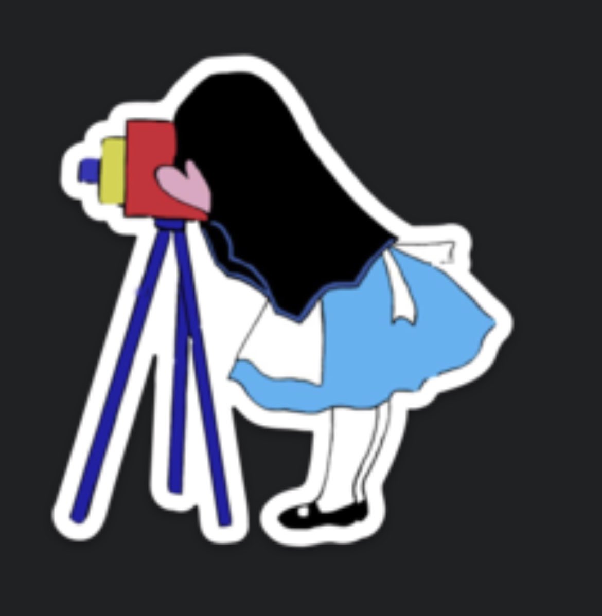 AlicePicLand's tweet photo. Original Alice in Pictureland Logo stickers coming soon! 💙 2.3” x 3” | $3 ea. 🌀 https://t.co/Tc15sw38bu