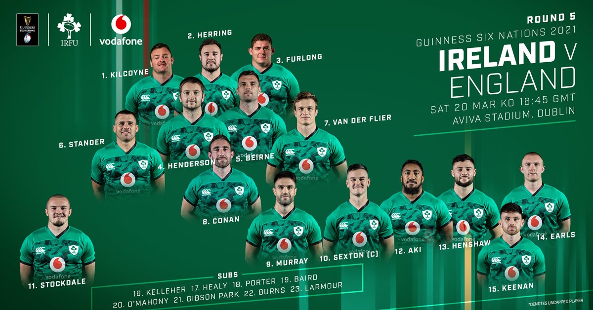 IrishRugby's tweet photo. #TeamOfUs

Team news, match build up, in-game stats and commentary - check our our match centre.

#IREvENG #ShoulderToShoulder
https://t.co/Qu2lnKaIuz https://t.co/S7TB1BaIs7