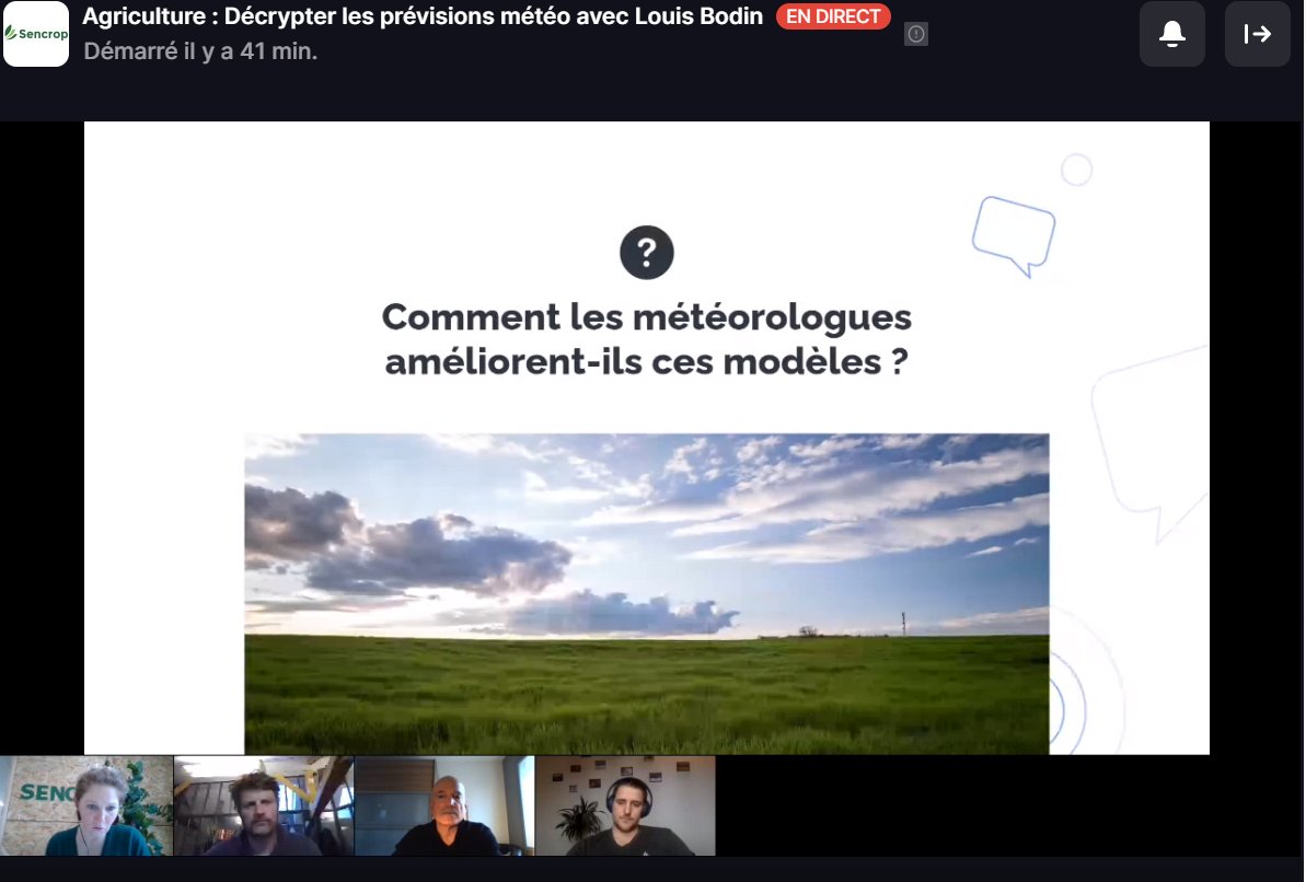 Exceptionnel Webinar avec Louis Bodin sur l'analyse des prévisions météos, météorologue et présentateur météo notamment sur <a href="/RTLFrance/">RTL France</a>, organisé par <a href="/sencrop/">Sencrop, la météo connectée à vos cultures 🌡️❄️🌦</a> !
