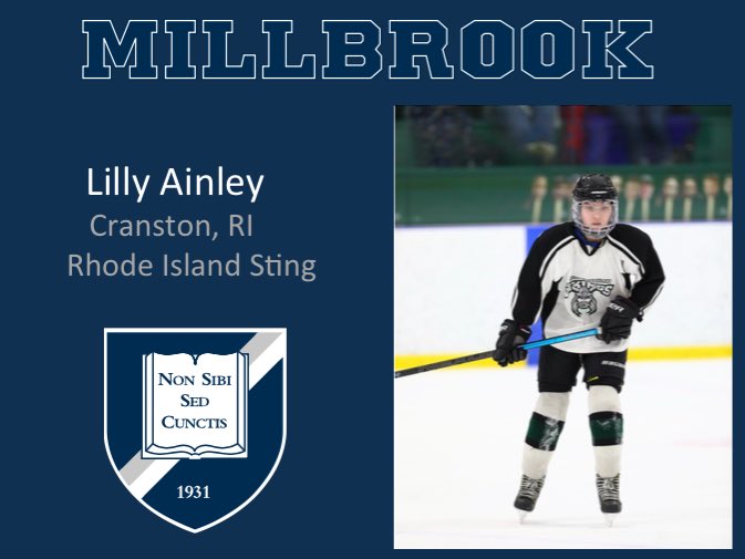From Cranston, Rhode Island, let’s welcome the THIRD Ainley to the Millbrook roster! Welcome to Millbrook, Lilly Ainley! @millbrkmustangs