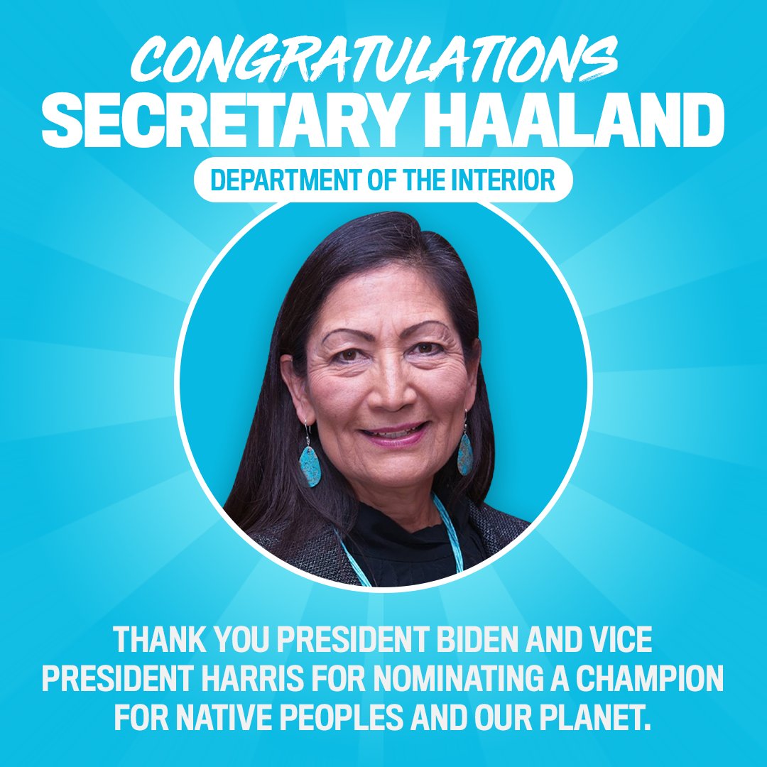 MarkRuffalo's tweet image. Congrats @SecDebHaaland for this achievement &amp;amp;  appointment to Secretary of the Department of @Interior! And thank you @POTUS @JoeBiden &amp;amp; @VP @KamalaHarris for this historic nomination &amp;amp; commitment to #BuildBackBetter! This is an incredible moment to celebrate. #NativeCentury