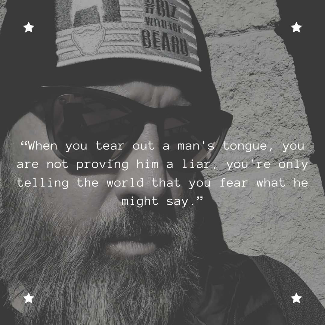 Curphy3's tweet photo. “When you tear out a man's tongue, you are not proving him a liar, you're only telling the world that you fear what he might say.”
- George RR Martin
#freespeech #censorship #bigtechcollusion #NoApologies #saywhatyouwanttosay #dorseysucks #silence #banned #freedomisntfree https://t.co/UOsrNKyIDm