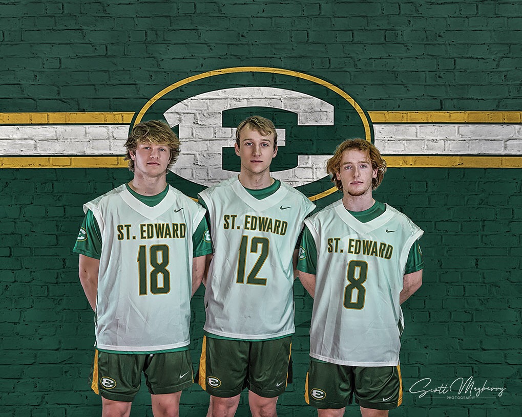 St. Edward Lacrosse is proud to announce our 2021 Varsity captains!

From left to right:

#18 Junior midfielder/faceoff specialist Bryce Madden (Utah)

#12 Senior defenseman Brendan Belz (Utah)

#8 Senior long stick midfielder/midfielder Brendan Patterson (Cleveland State)