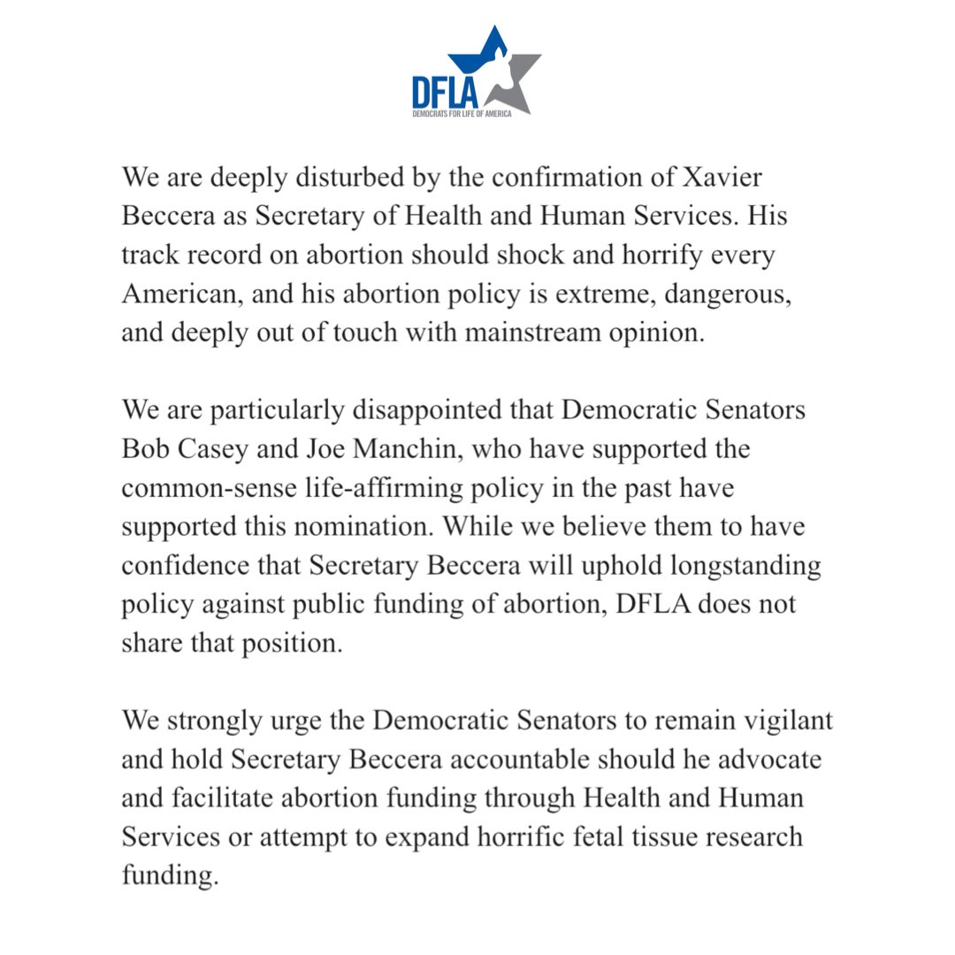 Democrats For Life tweet media