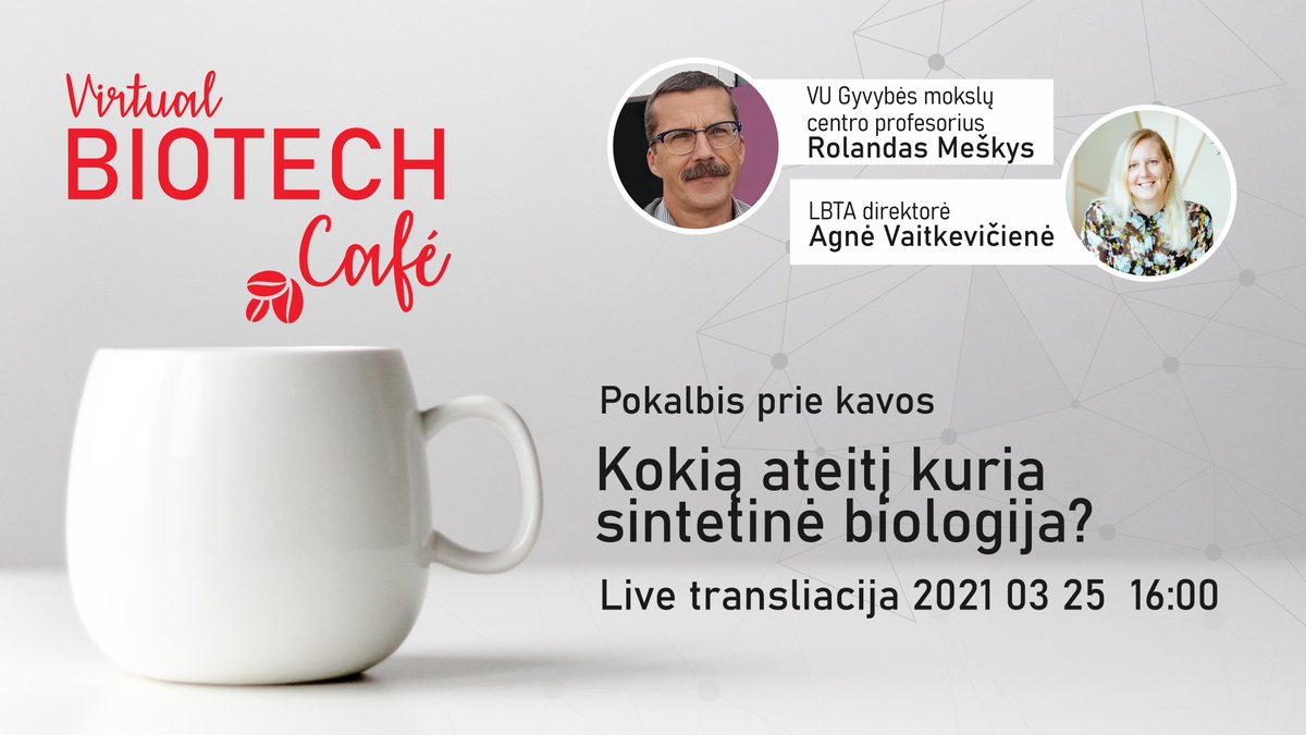 LBTA_Biotech's tweet photo. #VirtualBiotechCafe takes a third turn to discuss about synthetic biology and future of life sciences. Join us 25th of March 4PM EET: https://t.co/45XwLQVFid https://t.co/AbvlBTRfEJ