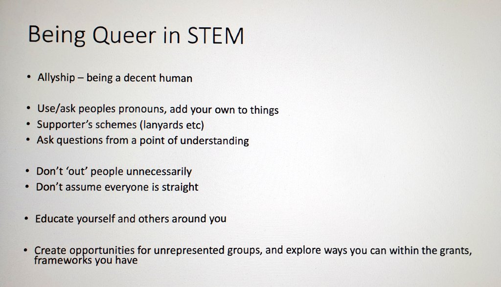 How to be an ally to those in the LGBTQIA+ community.

Advice from @dwyer_s as part of #EntoCareers.

#entomology #QueerInStem #lgbtstem #BiInSci #DiversityInStem @Ento_Allies @TheSTEMvillage @500QueerSci @PrideinSTEM