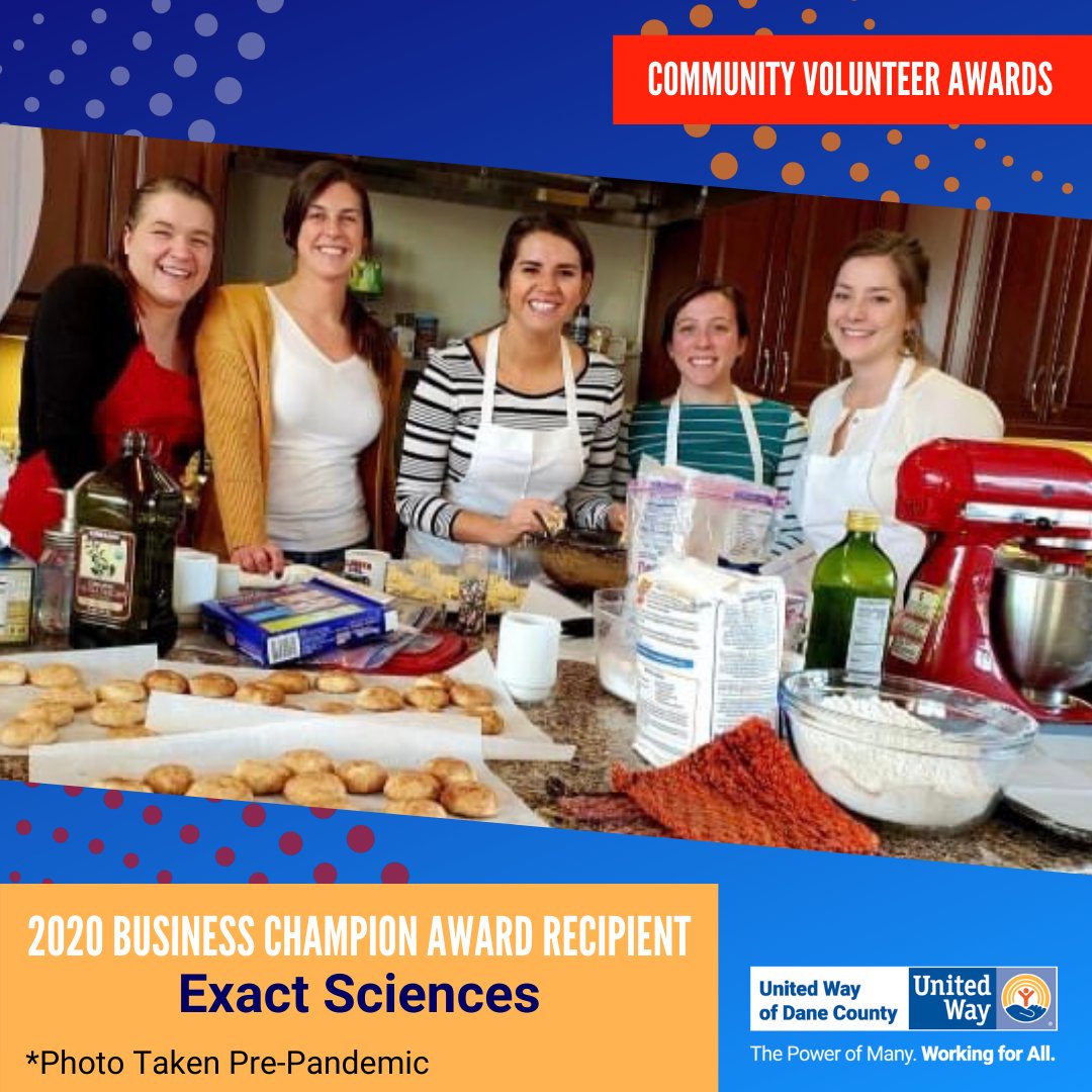 Congratulations to our 2020 Business Champion Award recipient, <a href="/ExactSciences/">Exact Sciences</a>! They are being recognized for their volunteer work for <a href="/GildasClubMad/">Gilda's Club Madison</a>. Thank you, Exact Sciences, for strengthening our community through volunteerism! #PowerofManyWorkingforAll