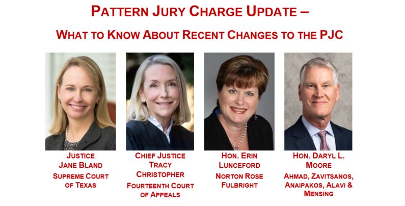 Starting in just a few minutes, we'll have a terrific panel discussing big changes to several PJC volumes. Members, please let Pam know if you need the link.