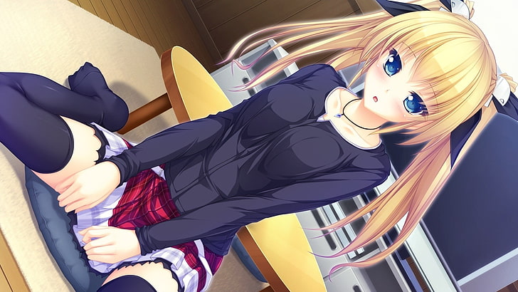 Hot blonde anime girls