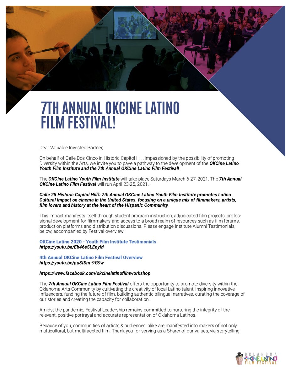 OKCine Latino (@okcinelatino) on Twitter photo OKCine Latino Film Festival is honoring Oklahoma filmmaker <a href="/lancemcdaniel/">Lance McDaniel</a> , with its first ever Festival Padrino Award. The Festival Padrino Award celebrates an endeared godfather and caring mentor who has made a deep impact on the Oklahoma Latino Film Community! OKCine Latino Film Festival is honoring Oklahoma filmmaker <a href="/lancemcdaniel/">Lance McDaniel</a> , with its first ever Festival Padrino Award. The Festival Padrino Award celebrates an endeared godfather and caring mentor who has made a deep impact on the Oklahoma Latino Film Community!