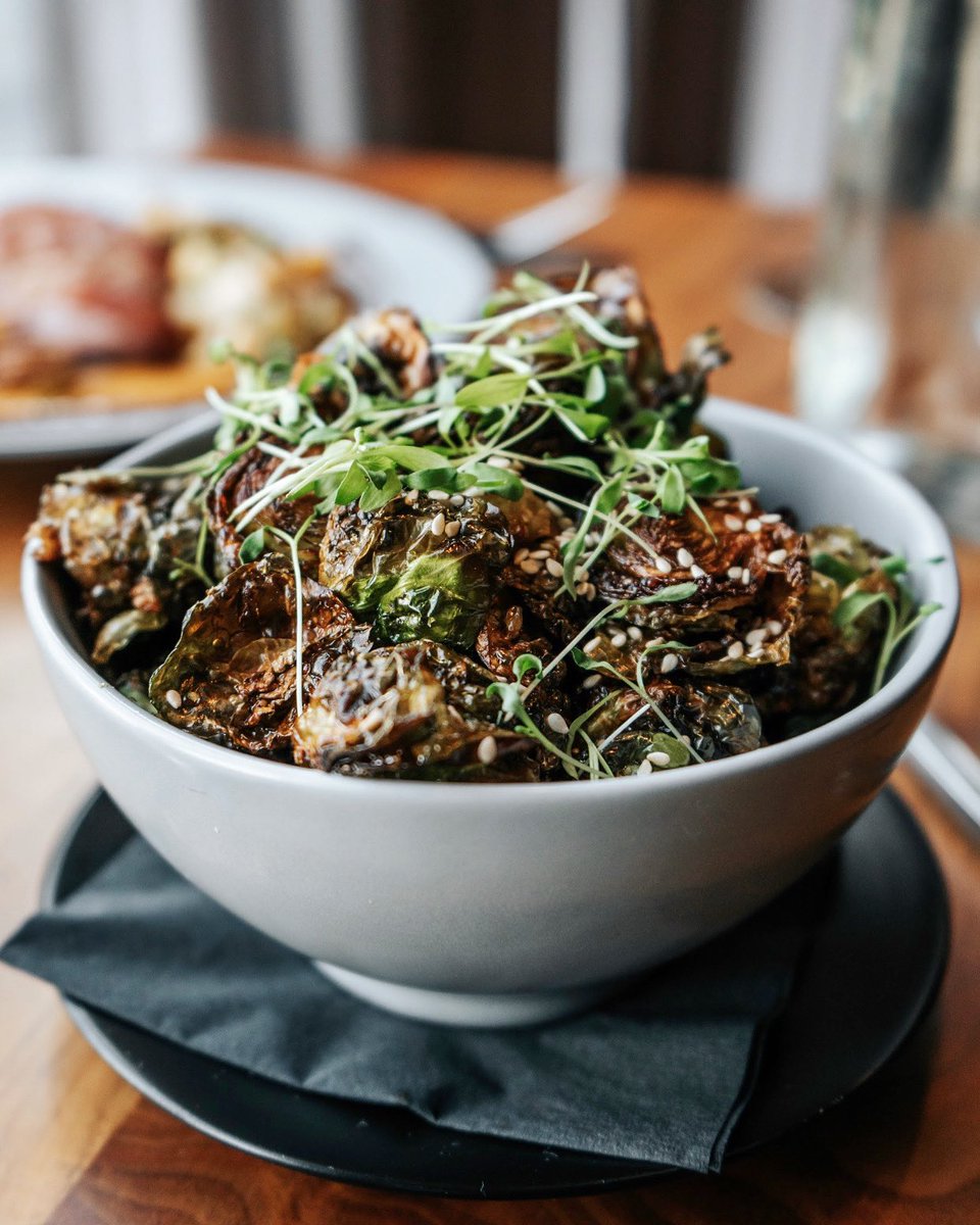 Have you tried our Fried Brussels Sprouts yet? Come add them on as a side with your a la carte dinner 🍽 Tossed in fish sauce,  with honey, grapefruit, benne seed