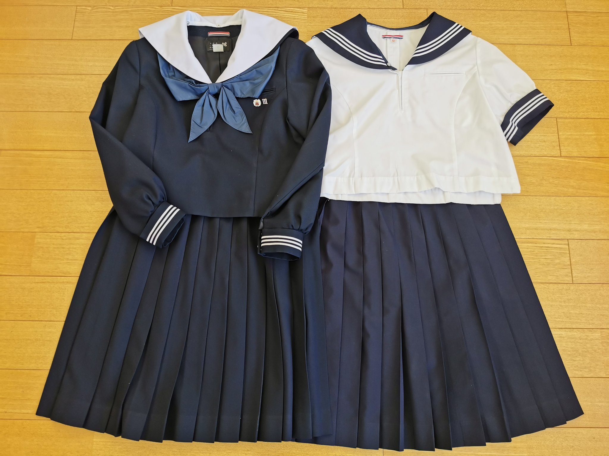 【こころさま専用】栃木県立某女子高生　制服　セーラー　冬用　上下セット 栃木県栃木市にあります 栃木県立栃木女子高等学校【とちぎけん
