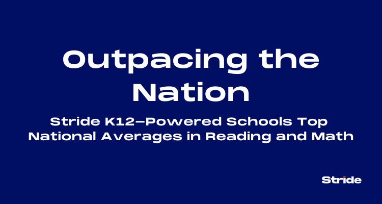 Outpacing the nation – Stride K12-powered schools top national averages in reading and math. Explore the survey results: bit.ly/3vE5BzU
