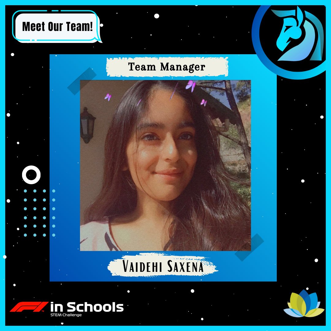 AraticTeam's tweet photo. Meet Our Team✨
@vaidehisaxena 
Our Team Manager who keeps the team intact and manages the social media handles🦋

More Meet Our Team posts coming up soon!
#f1inschools @F1inSchoolsHQ @stemclubindia @TimeofSports #f1 #shivnadarschool #stem #stemeducation #f1 https://t.co/RYJtUoJHSC