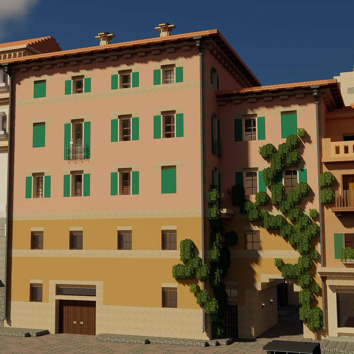 Here is an Italian townhouse that I have made in the town Saint Arvid. The building is inspired by the colourful houses around the Cinque Terre area of Italy.

-Texture pack: SBC v3.1
-Shaders: Chocapic13 v9
-IP: sbcreativemc.com