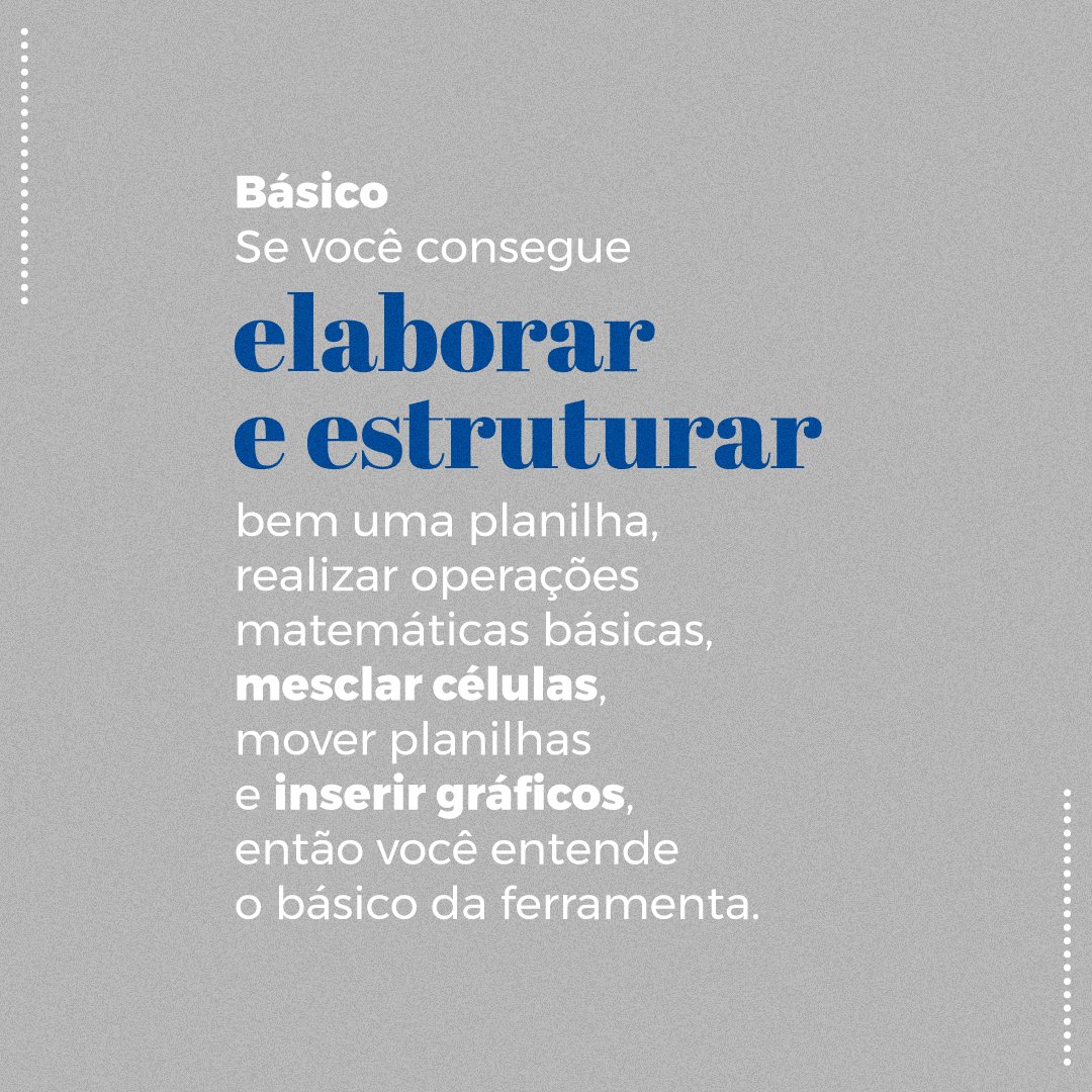unpoficial's tweet image. Sabia que o Excel é um programa exigido nas mais diversas áreas do mercado? Pois, então, se você tem dúvidas sobre o seu nível de conhecimento na área, separamos algumas artes que vão te explicar bem direitinho #UseExcel 💻
